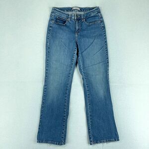 Lee Womens Jeans Blue Size 28 (27x28) Bootcut Mid Rise Slender Secret Denim